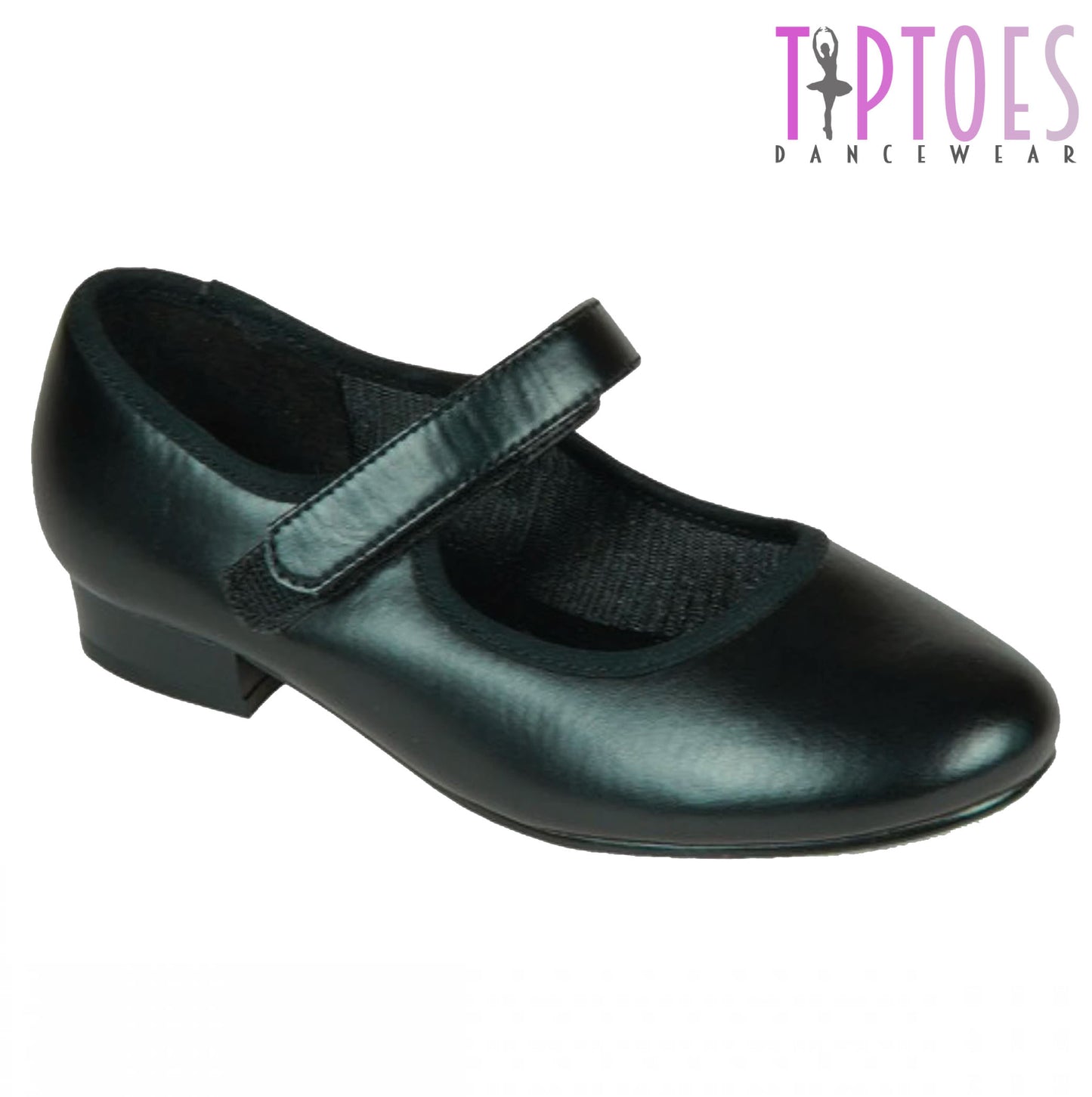 Tiptoes Girls Easy Fastening Tap Dancing Dance Shoes (Fitted Toe Taps Only)