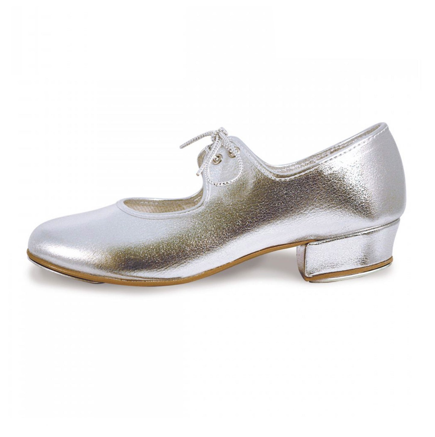 ROCH VALLEY LOW HEEL PU TAP SHOE SILVER