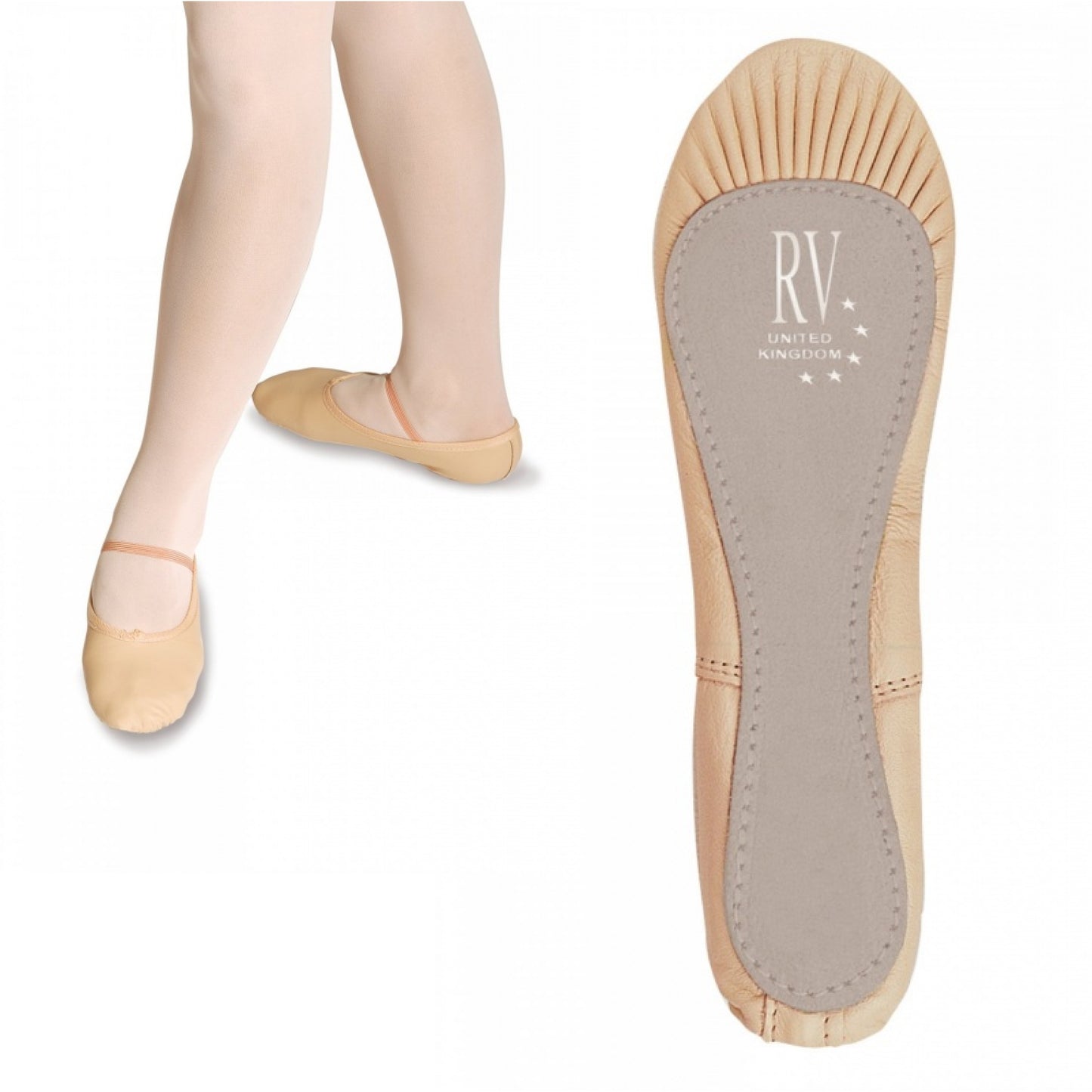 ROCH VALLEY OPHELIA STANDARD LEATHER BALLET SHOE PINK