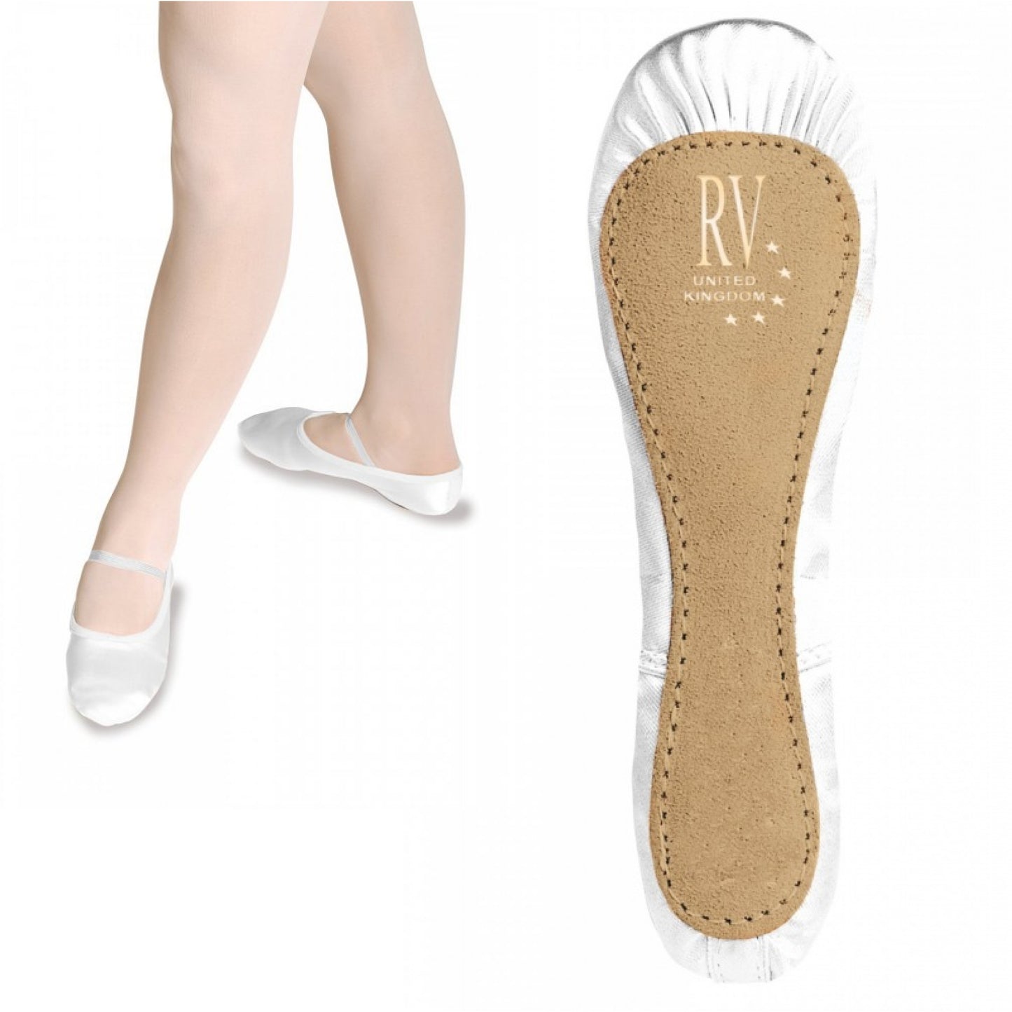 ROCH VALLEY STANDARD SATIN BALLET SHOE WHITE