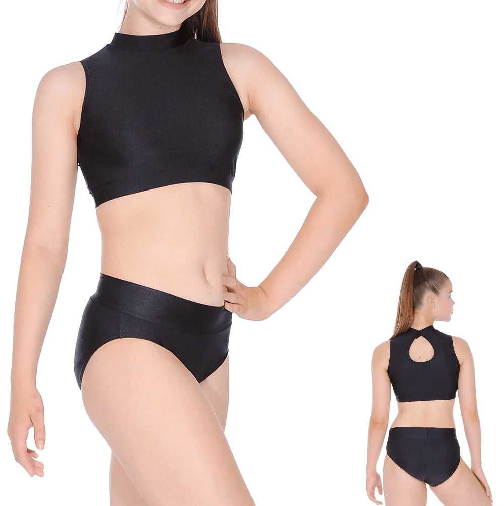 Roch Valley Nylon/Lycra High Neck Crop Top