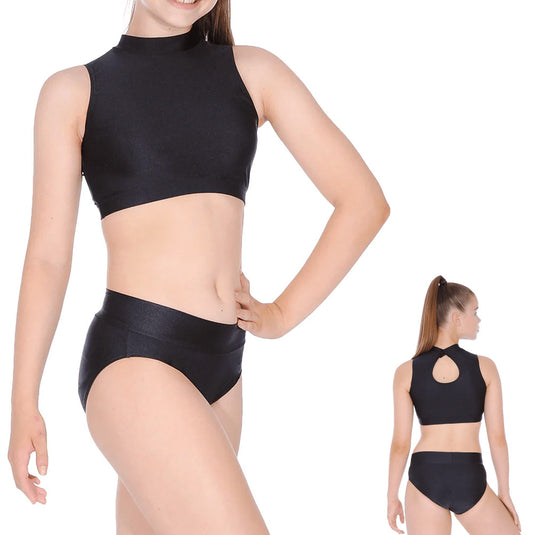 Roch Valley Nylon/Lycra High Neck Crop Top