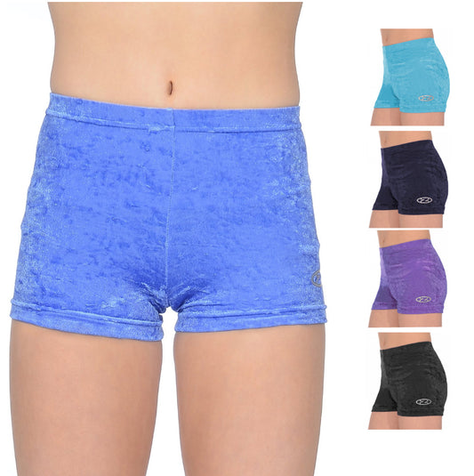 The Zone Crushed Velour Gymnastics Shorts Z106