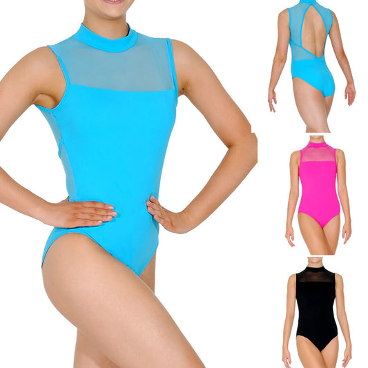 Roch Valley Elise Sleeveless High Neck Mesh Leotard