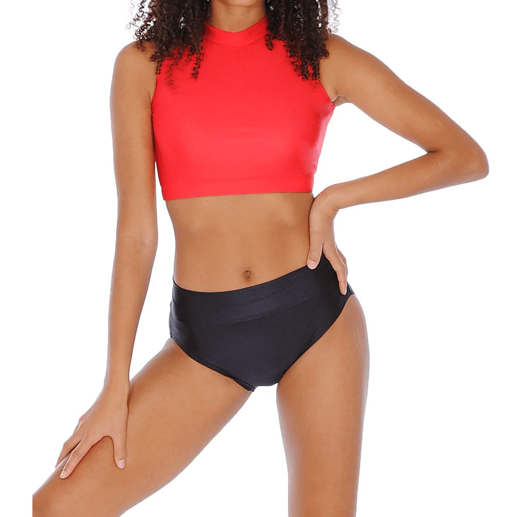 Roch Valley Nylon/Lycra High Neck Crop Top