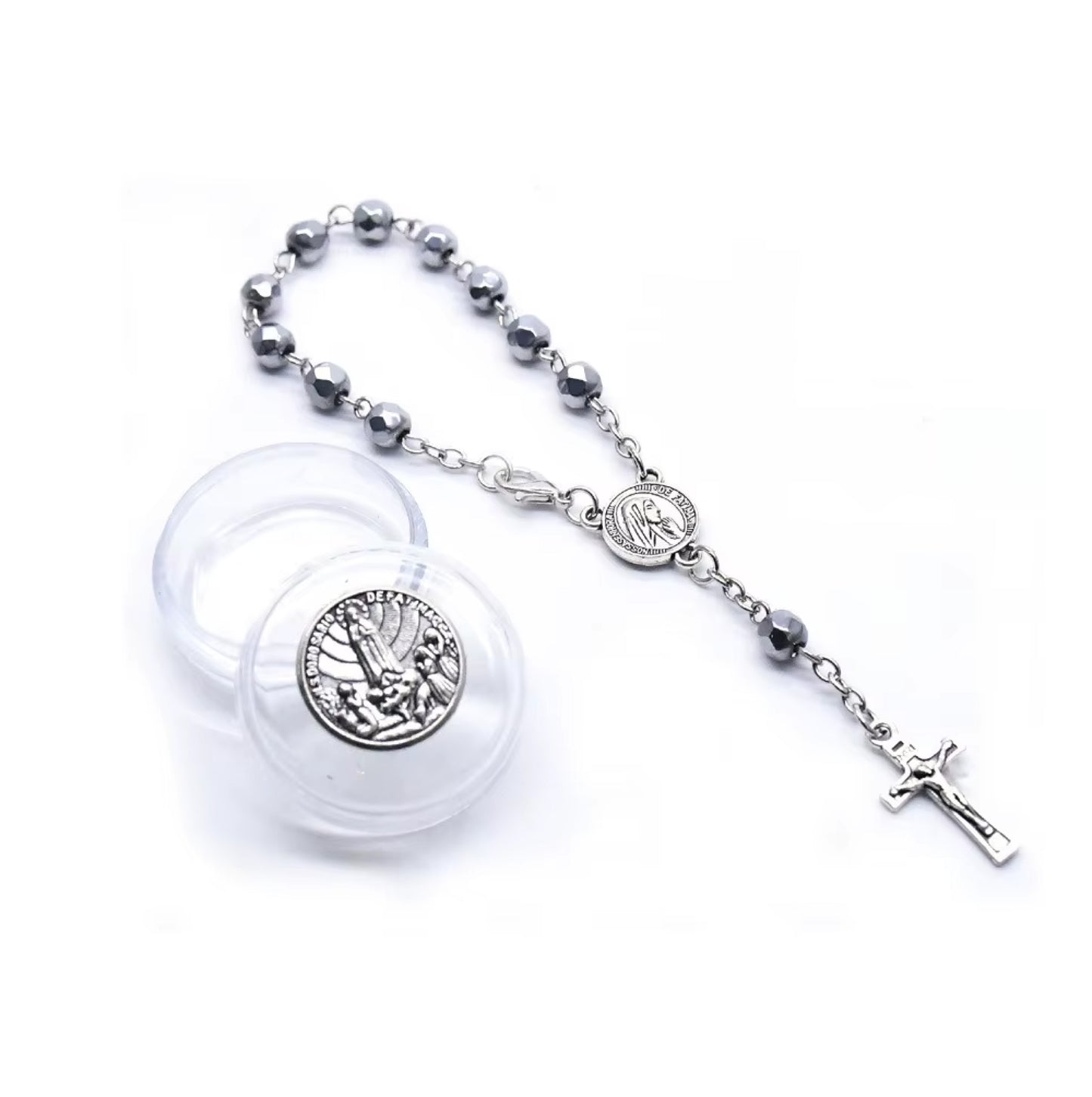 Catholic Religious Rosary Jesus Charm Bracelets Cross Colorful Imitation Gift