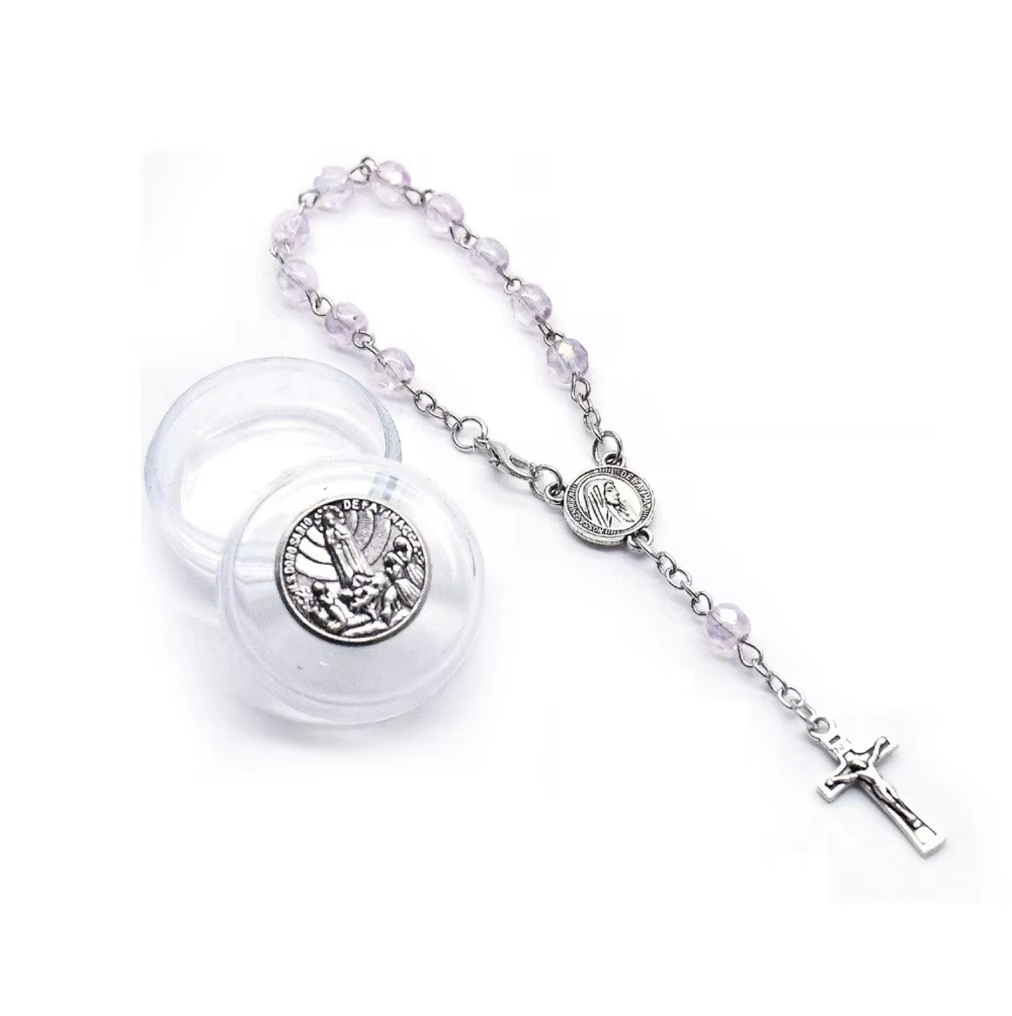 Catholic Religious Rosary Jesus Charm Bracelets Cross Colorful Imitation Gift