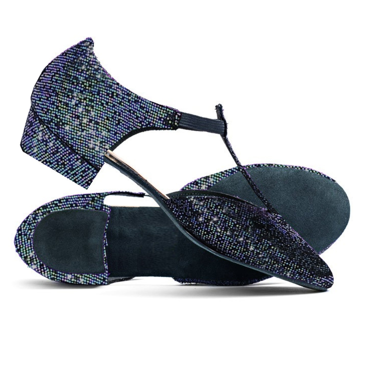 ROCH VALLEY BLACK HOLOGRAM GREEK SANDAL