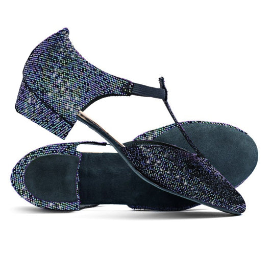 ROCH VALLEY BLACK HOLOGRAM GREEK SANDAL