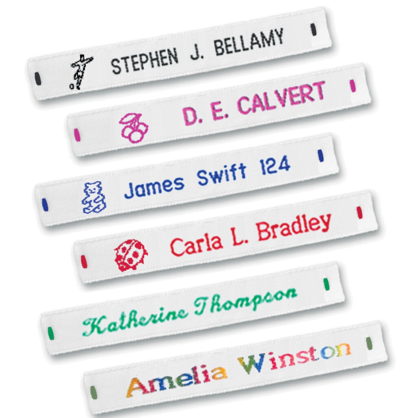 WOVEN PERSONALISED SEW IN NAME TAPES