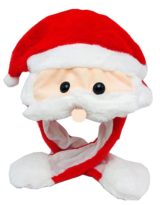 SANTA HAT WITH MOVING MOUSTACHE